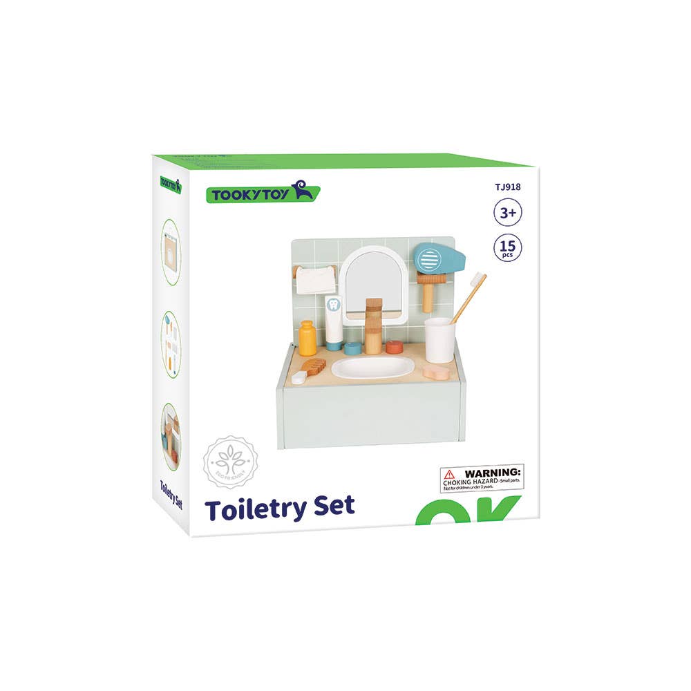 AJ Aguiar - Wholesale Toy Set - Kids - Wooden Toilet Set 15 Pcs 3+1