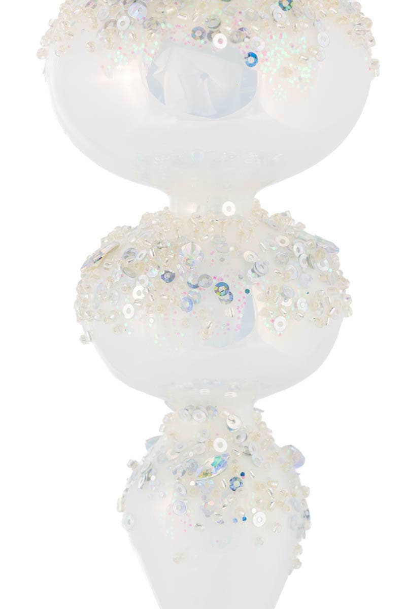 Starlight Collection - Wholesale Ornament - NEW-White Finial Icicle Ornament1