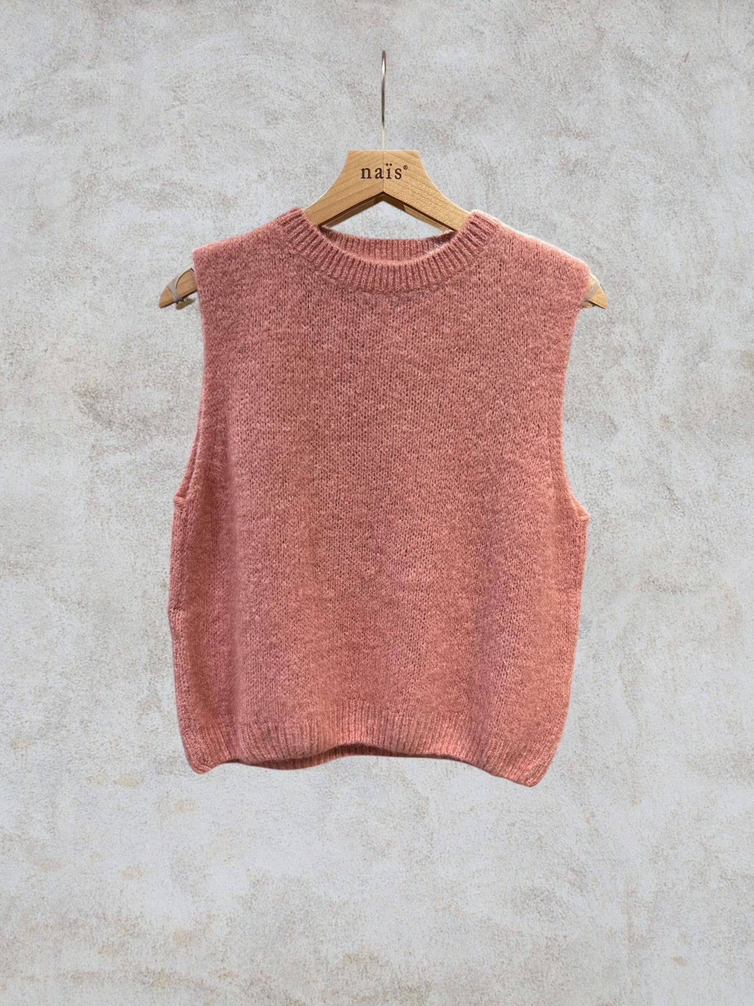 NAÏS PARIS - Wholesale Knit Sweater - Women's - Round neck sleeveless sweater in kid mohair and wool2