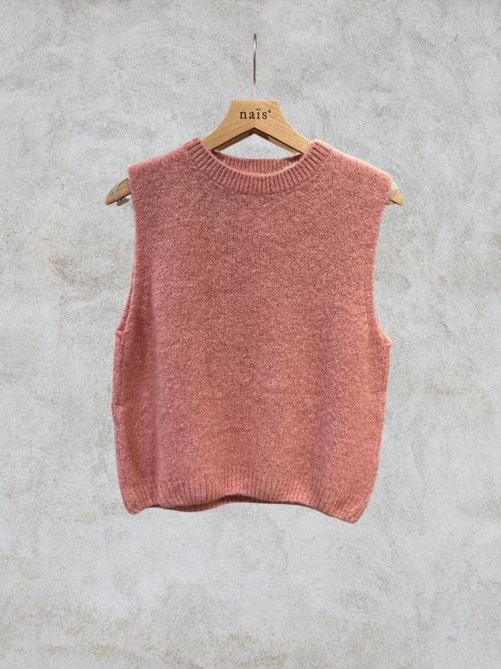 NAÏS PARIS - Wholesale Knit Sweater - Women's - Round neck sleeveless sweater in kid mohair and wool2
