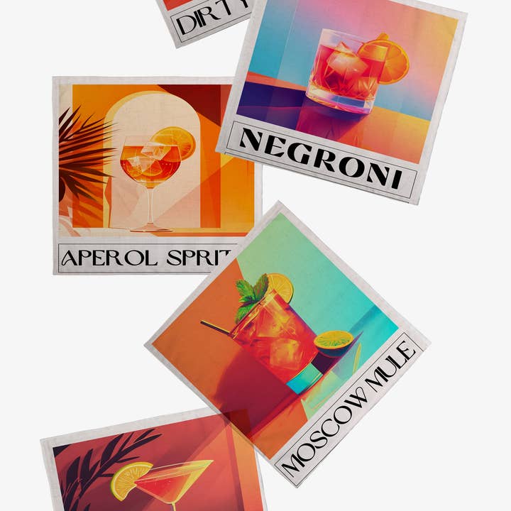 Set di 6 Tovaglioli di Stoffa Quadrati per la vendita all'ingrosso da parte di Really Nice Things