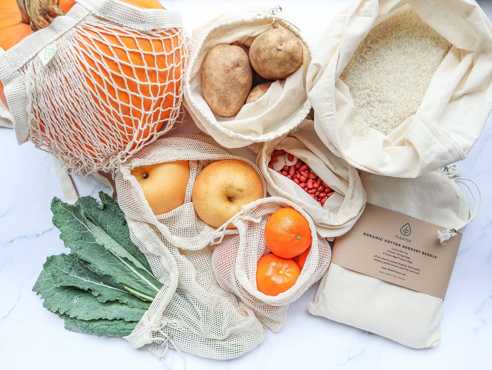 Plantish - Vente Sacs de course/à provisions - Sac fourre-tout à poches5