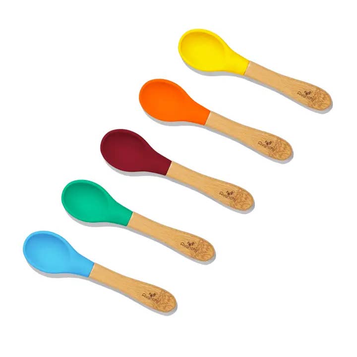 Bamboo Silicone Baby Spoons 5 Pack for wholesale by Logisticsly