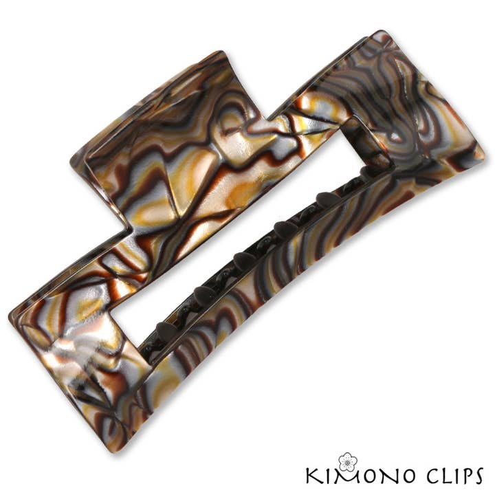 560f French XL Rectangle Claw Clip for wholesale by Kimono Clips