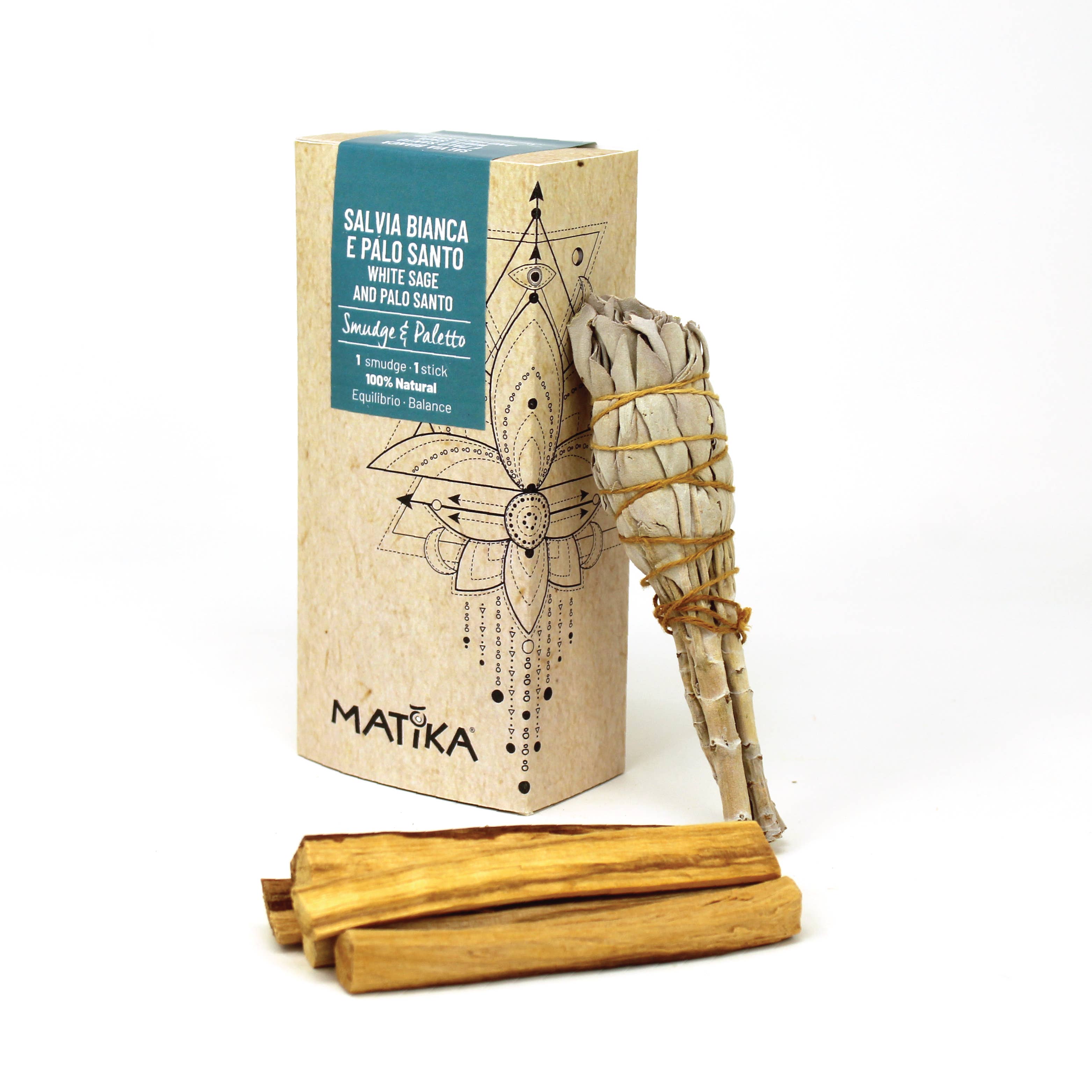 Herborea srl - Wholesale Sage Bundle - Palo Santo Kit - White Sage Smudge and 5 Palo Santo Sticks