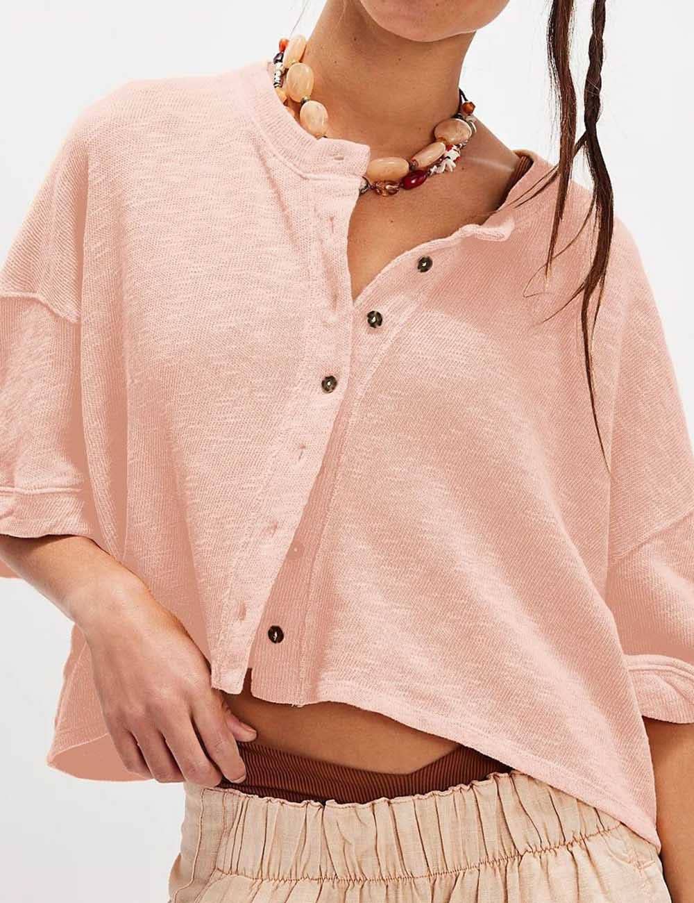 Sweetkama - Wholesale Cardigan - Women's - Ladies Solid Color Midi Sleeves Knitted Cardigan14