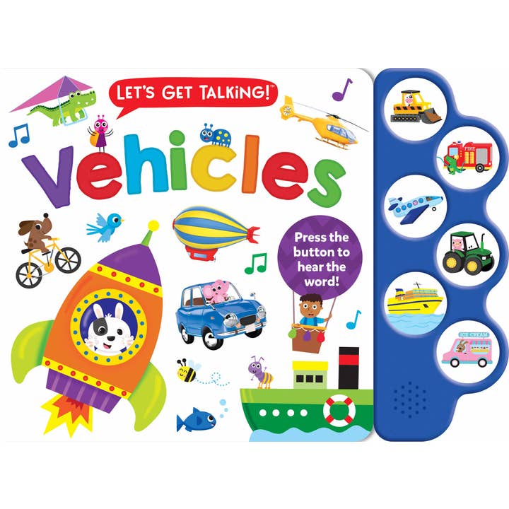 Kidsbooks Publishing - Wholesale Book - Kids - Let's Get Talking: Vehicles (6-Button Sound Book)