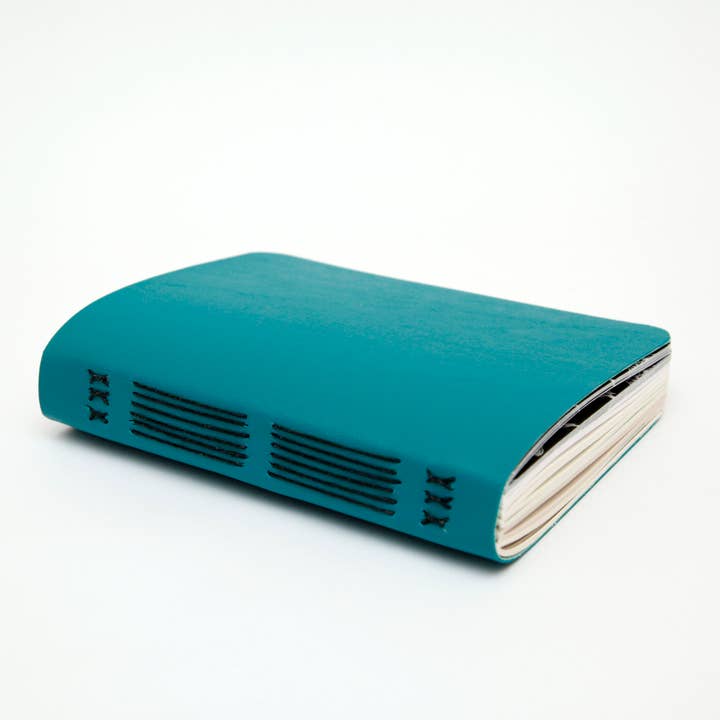 Original Brooks - Wholesale Notebook - Teal Handsewn Notebook with Assorted Paper2