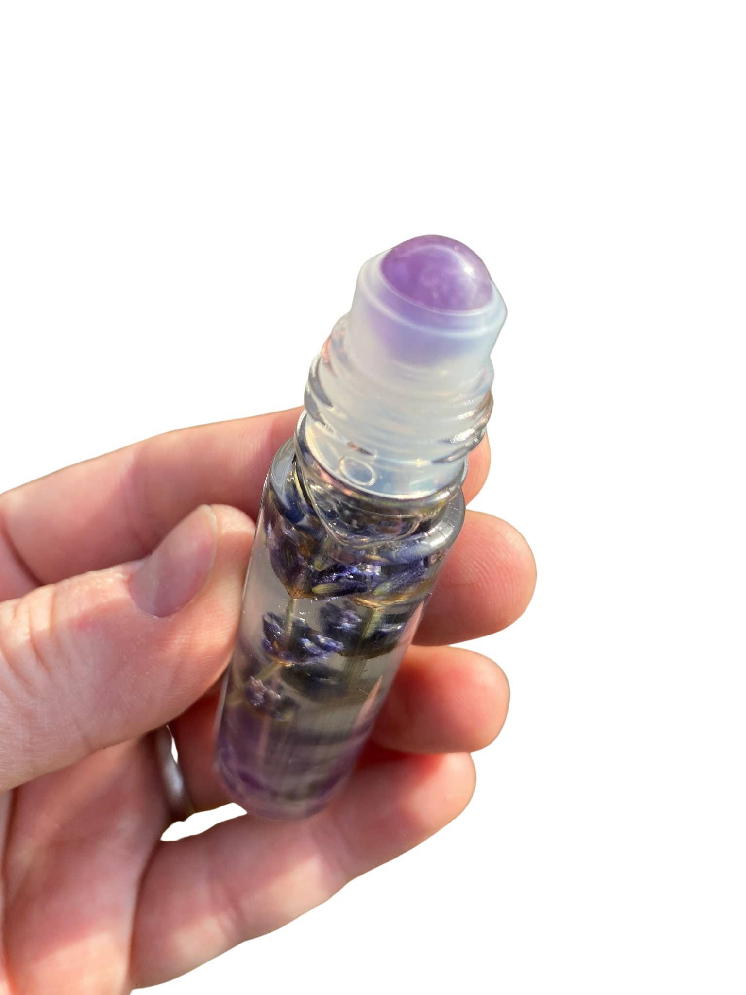 New Moon Beginnings - Wholesale Essential Oil Roll-On - Stress Relief Essential Oil Roll-On Amethyst Crystal Infused1