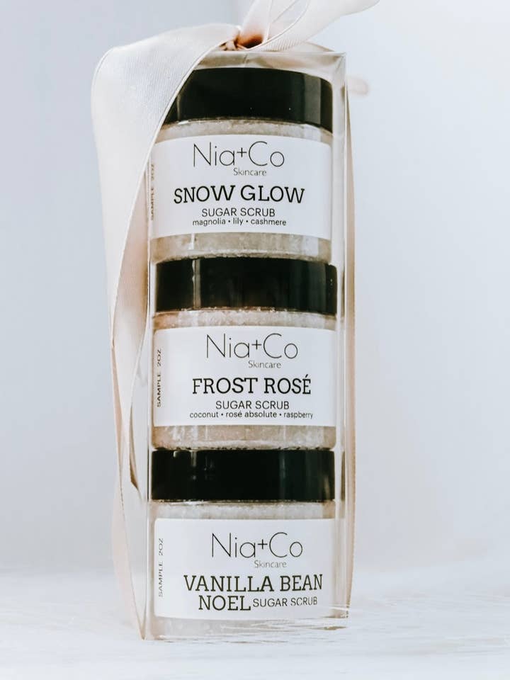 Guld Jul Trio Set for engroshandel hos Nia+Co Skincare