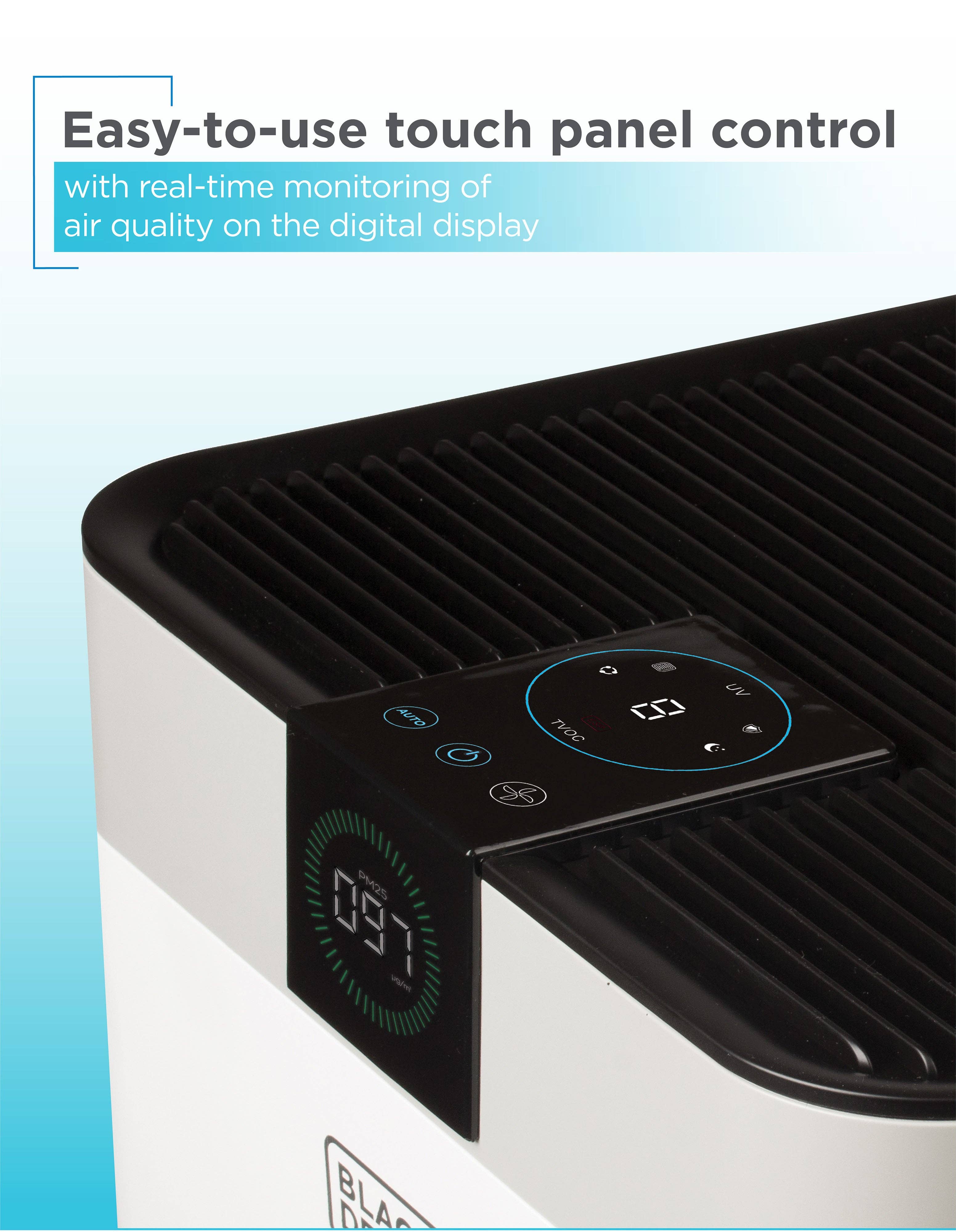 Equity Brands - Wholesale Air Purifier - Air Purifier 500 Square Feet with UV Technology, White3