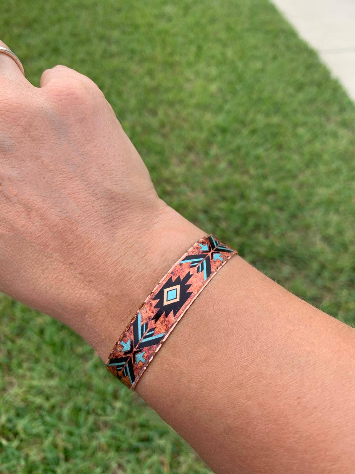 COPPER ARTS INC. - Wholesale Cuff Bracelet - BNS 715 Flame Painted Native Cuff Bracelets 2