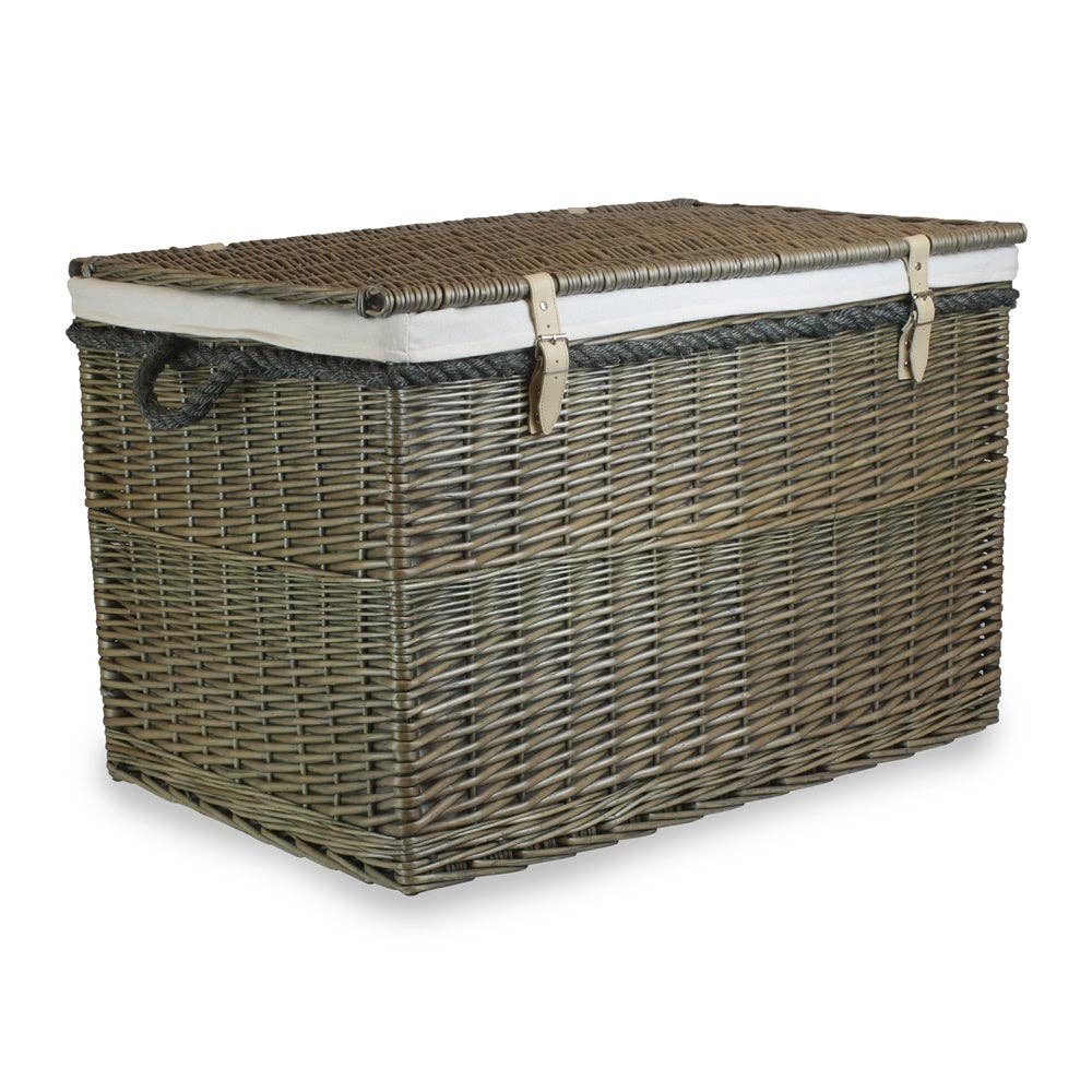 Red Hamper – wholesale Laundry basket – Large Antique Wash Storage Wicker Basket2