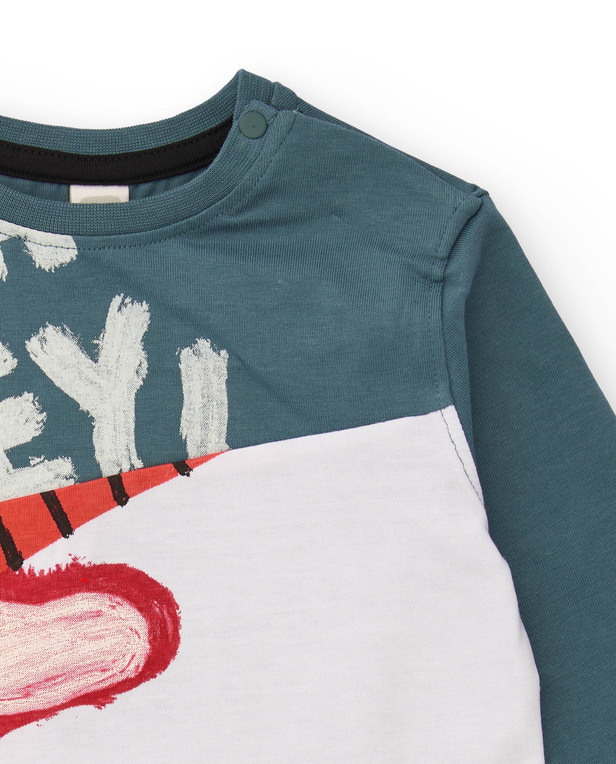 tuc tuc - Wholesale T-Shirt - Kids - Petrol blue children's T-shirt with guitar print2