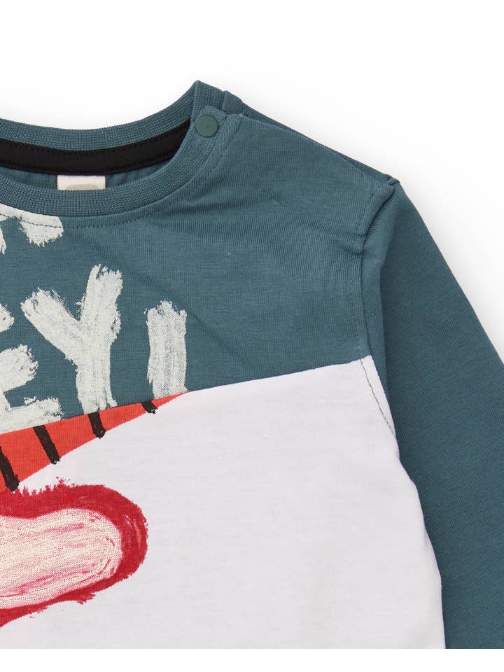 tuc tuc - Wholesale T-Shirt - Kids - Petrol blue children's T-shirt with guitar print2