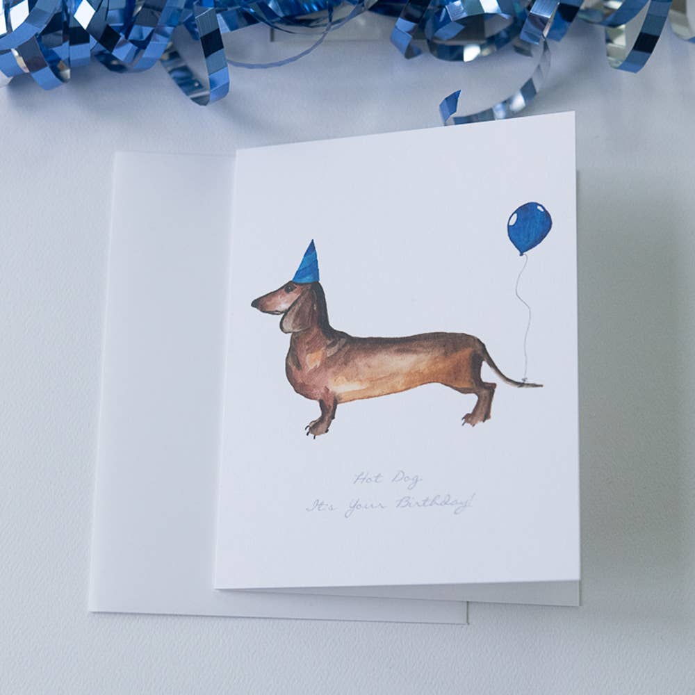 Finding Silver Pennies - Wholesale Birthday Card - Dachshund Birthday Card | Watercolor Dog Greeting Card2