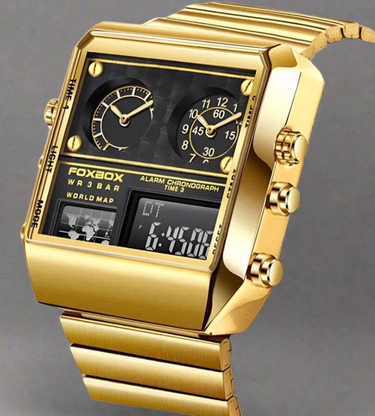 WoodWristCo – wholesale Wrist watch – Men's – Men Casual Sports Chronograph Alarm Quartz Wrist Watch8