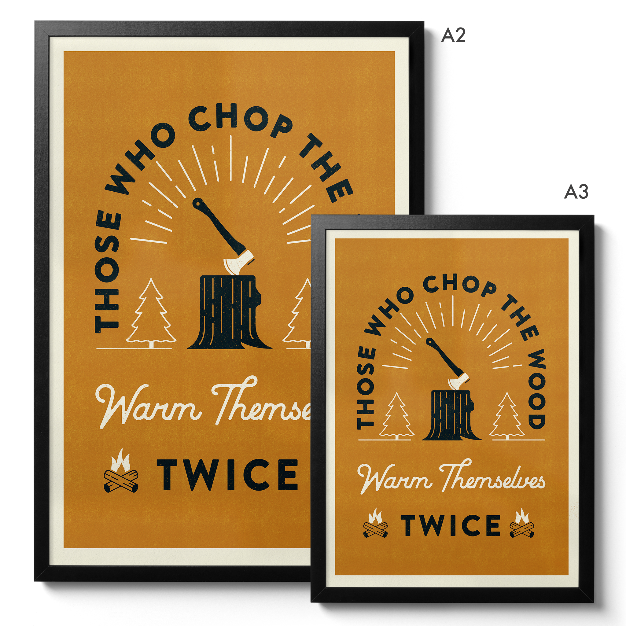 Telegramme Paper Co. - Wholesale Art Print - Those Who Chop The Wood - Gold0