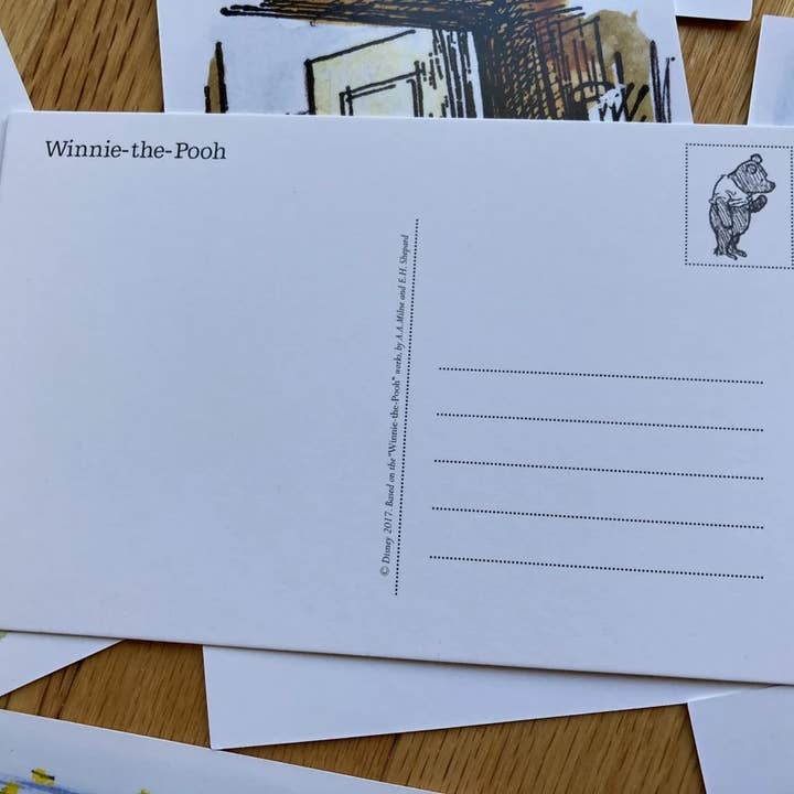 Magnifique Hearts - Vente Assortiment de cartes postales - Monde de Winnie l’Ourson, cartes postales style vintage, 10 x 15 cm1