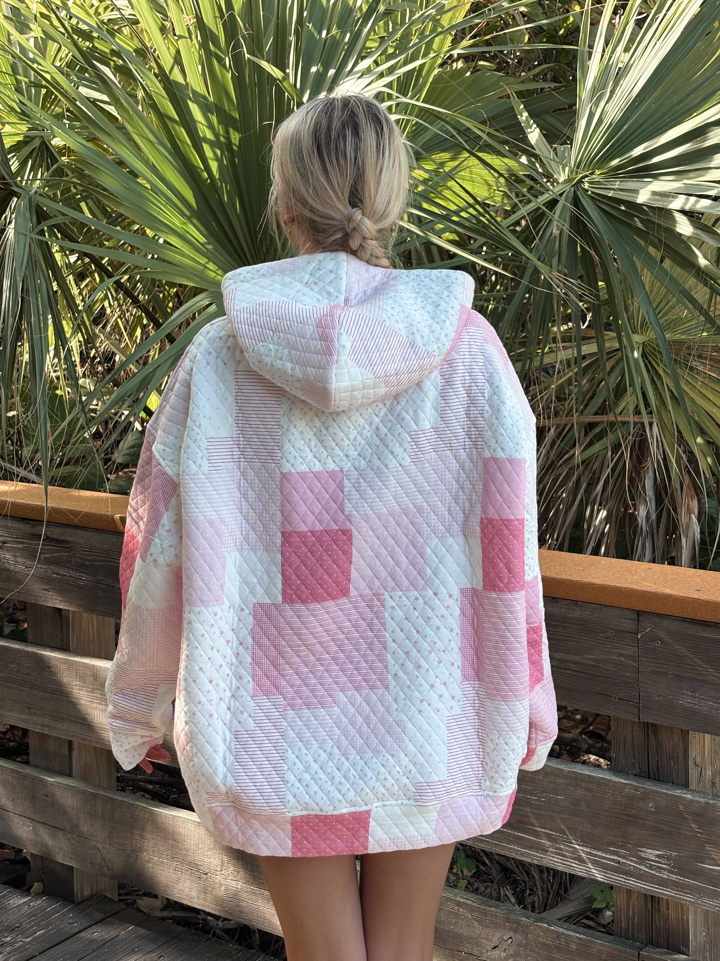 Sunkissed Coconut - Wholesale Hoodie - Women's - Margo Quilted Patchwork Hoodie15