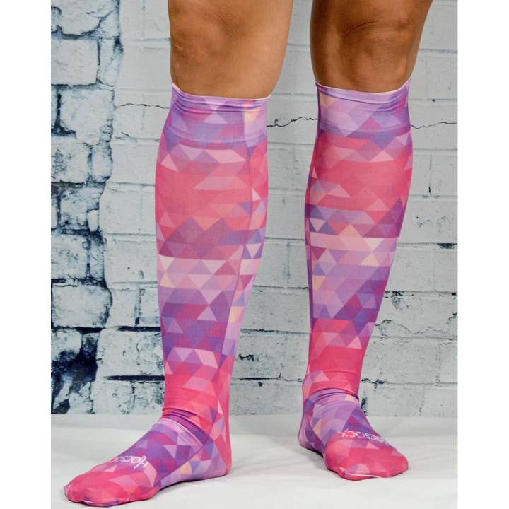 Hocsocx, Inc. - Wholesale Socks - Unisex - Pink Kaleidoscope Athletic Socks2
