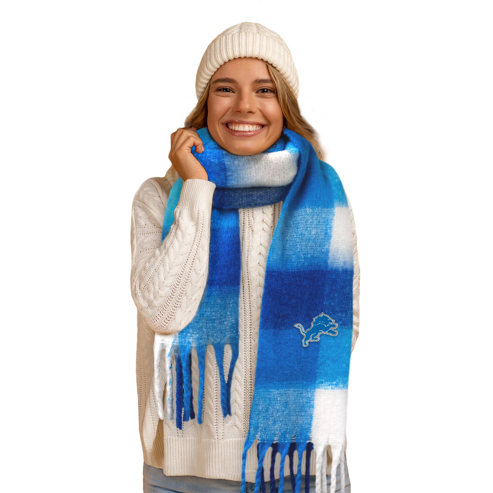 Little Earth Productions - Wholesale Scarf - Unisex - NFL Detroit Lions Super Soft Scarf1