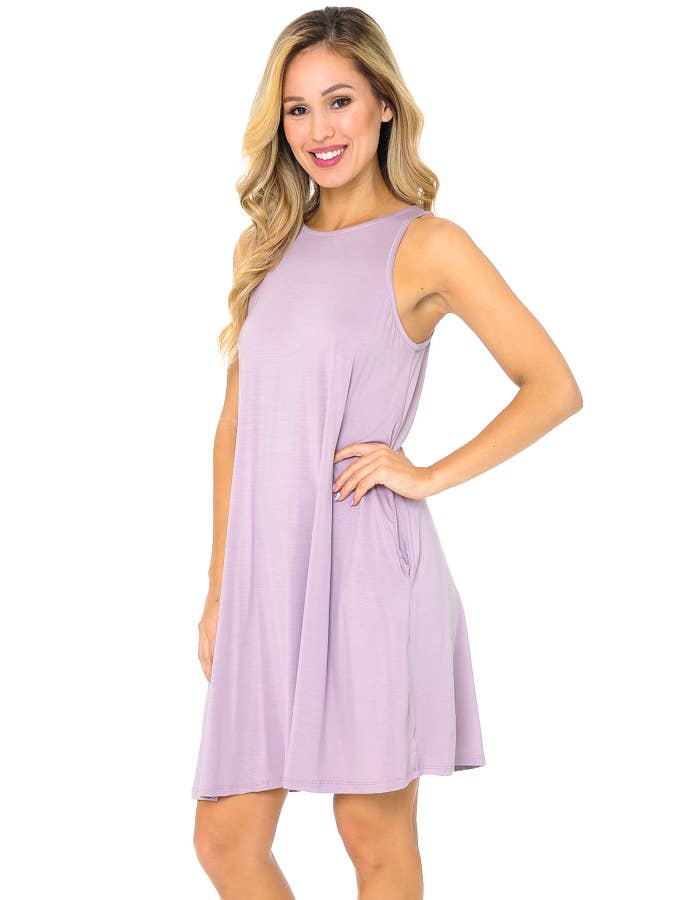 Burgundy Apparel - Wholesale Dress - Women's - TANK DRESS WITH POCKETS22