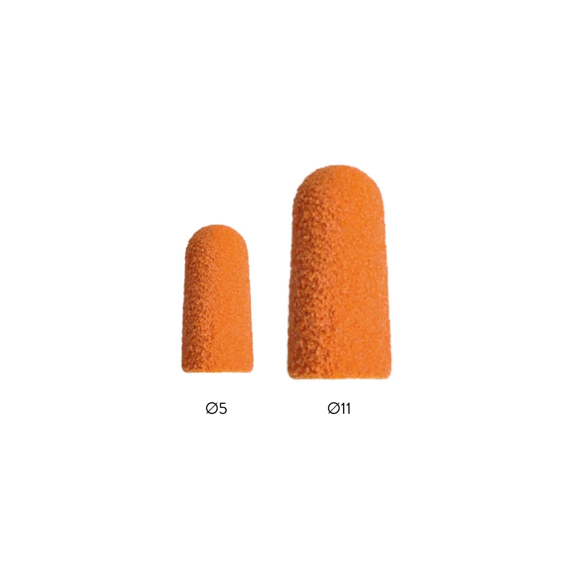 My Podologie - Wholesale Foot Mask - Orange Conical Caps SK-PODO X10 - Ø 5mm or 11mm - Fine, Medium or Coarse Grit - Lukas Podological0