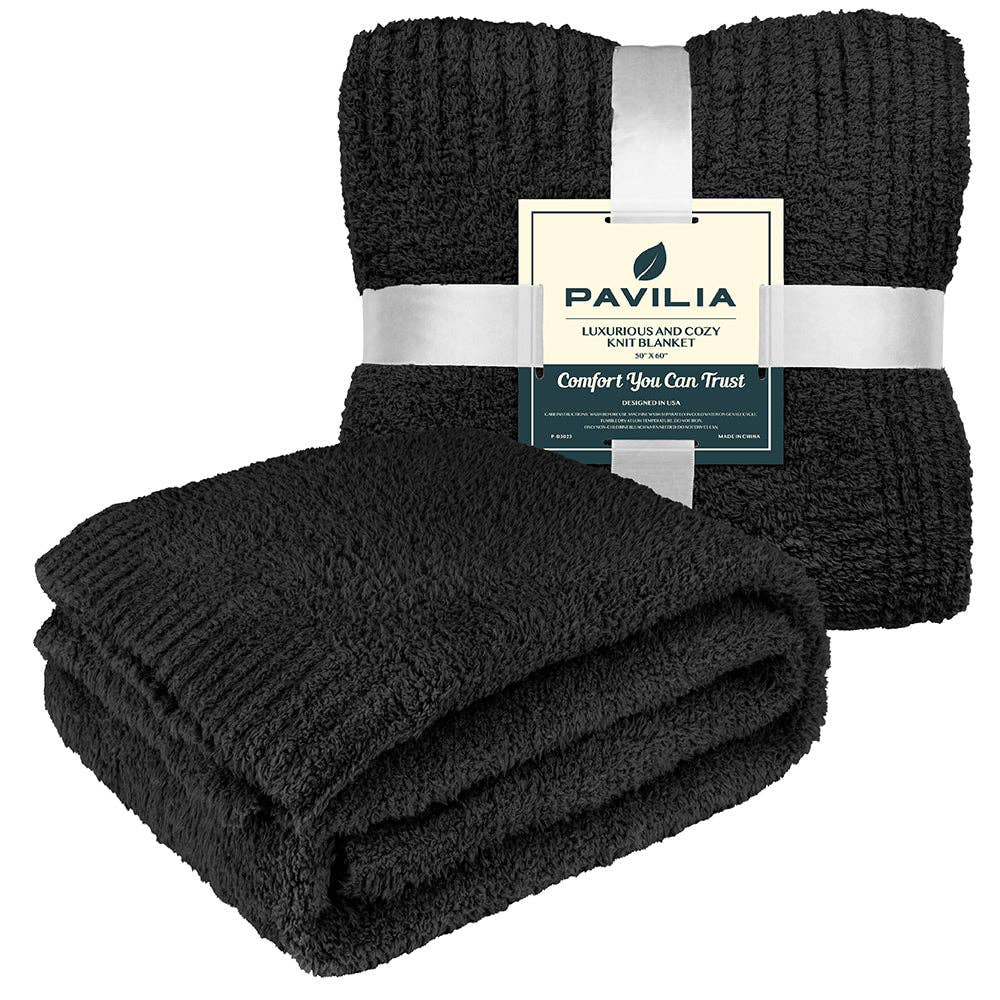 Pavilia – wholesale Throw blanket – Buttery Soft Fluffy Knit Blanket29