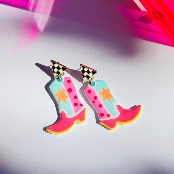 Delaney and Blu - Wholesale Dangle Earrings - Sun Cowboy Boots