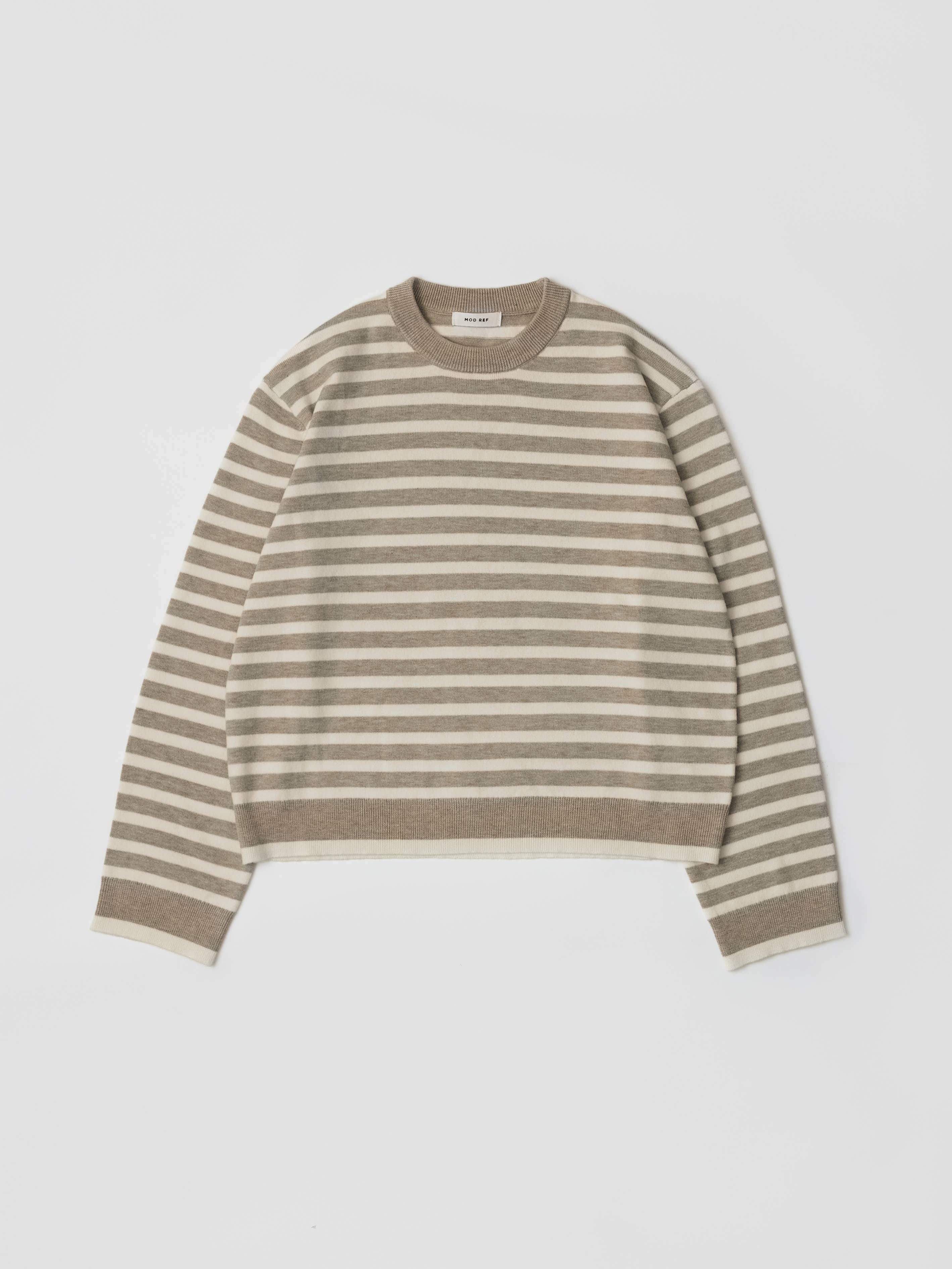 MOD REF - Wholesale Knit Sweater - Women's - The Klein Sweater | Striped Boyfriend Sweater12