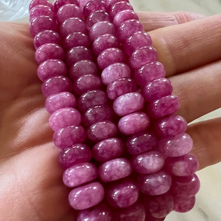 Sonya Renee Jewelry - Wholesale Beaded/Pearl Necklace - Lilly Gemstone Bead Necklace multi-color 8mm opals jade 53