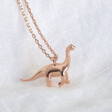 dinosaur gold necklace