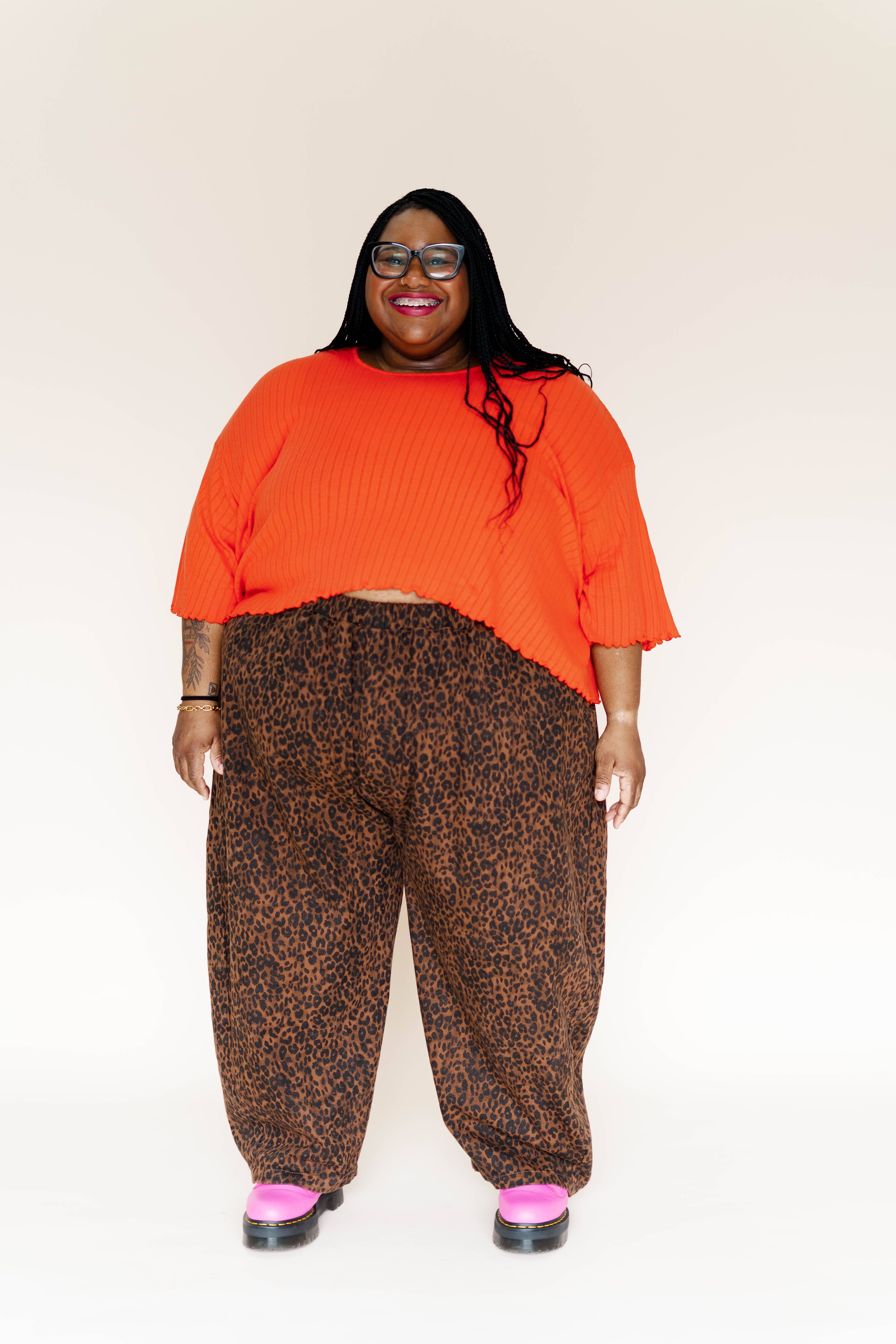 Nettle Studios - Wholesale Pants - Women's - Size Inclusive Gender Neutral Leopard Twill Balloon Pant