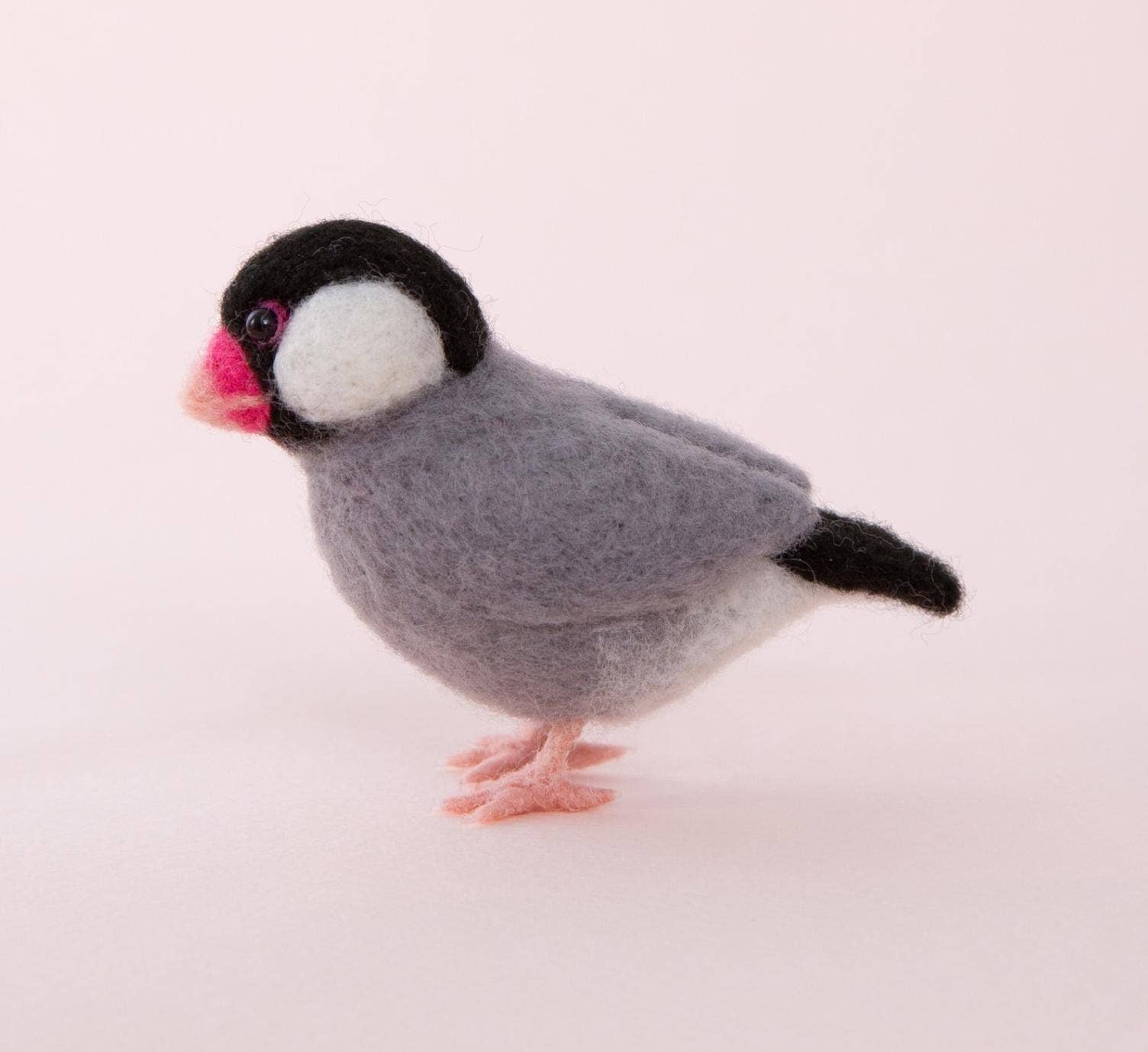 「FUNJI」In Japan - Wholesale DIY Craft Kit - Japanese Needle Felting Kit: DIY Wool Felt Java Sparrows4