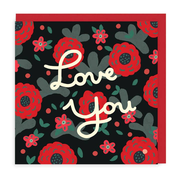 Love You - Confezione da 6 rose rosse per la vendita all'ingrosso da parte di Martyna Zoltaszek Studio Ltd