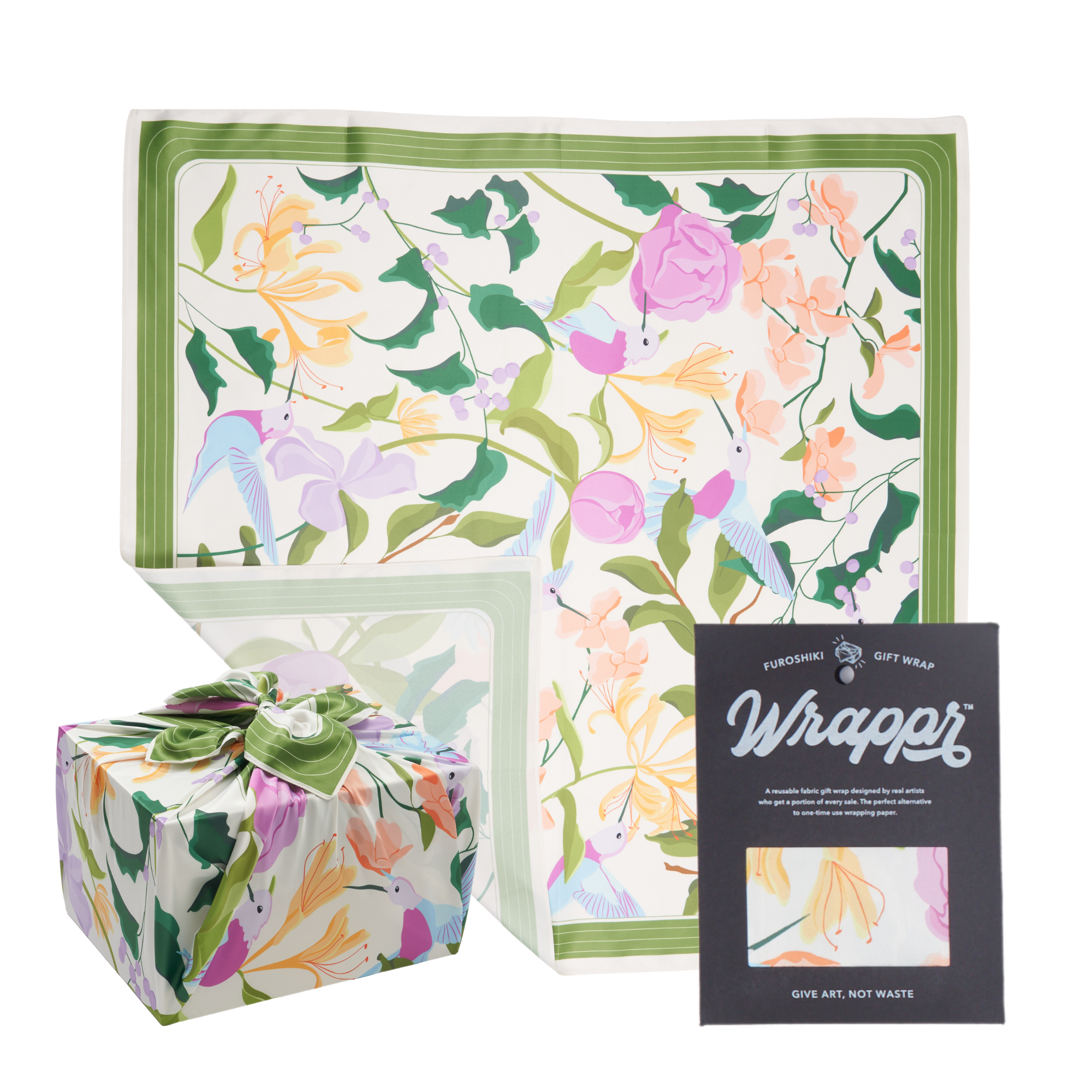 WRAPPR Gift Wrap - Wholesale Flat Wrap - Furoshiki Gift Wrap by Danni Ha | 35", Recycled Polyester26