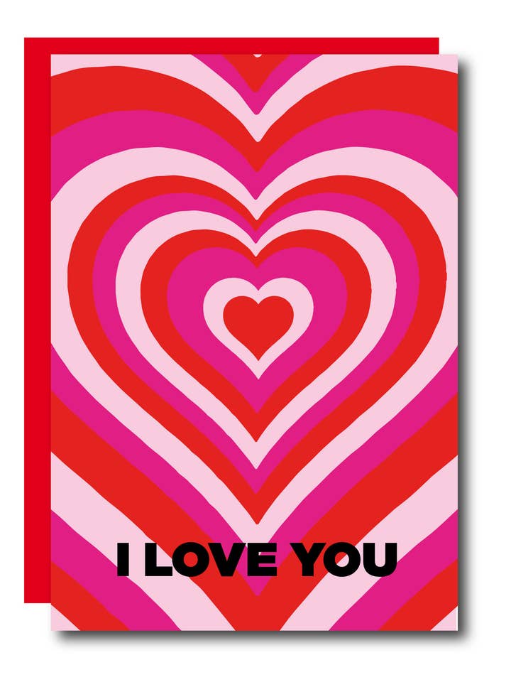 I Love You Valentines Day Greeting Card for wholesale by Studio Soph (We Pay Your Import Fees - We Ship DDP)