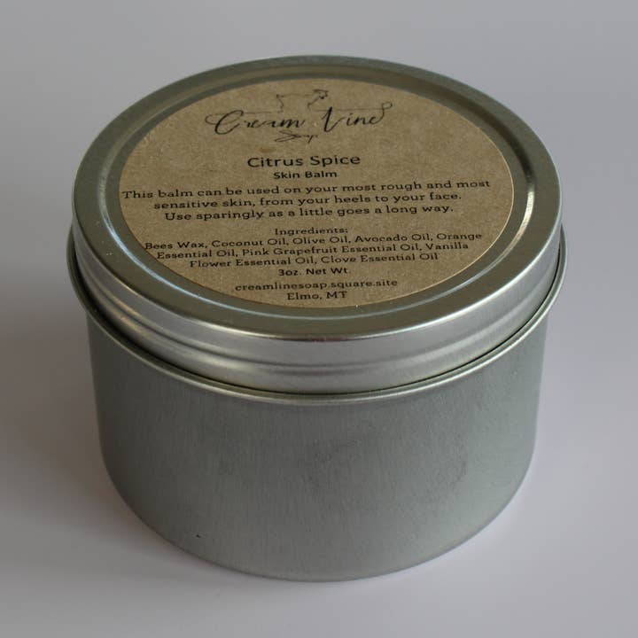 Citrus Spice Skin Balm for wholesale by Cream Line Soap
