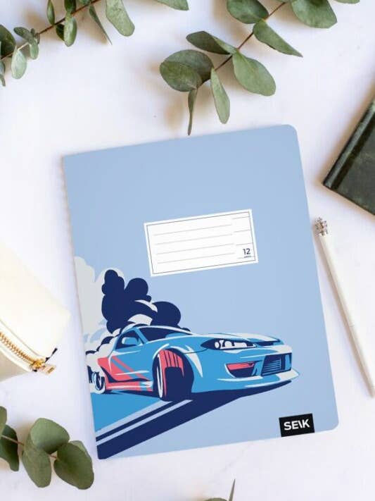 Lined notebook (12 sheets) - fast car for wholesale by SEIK