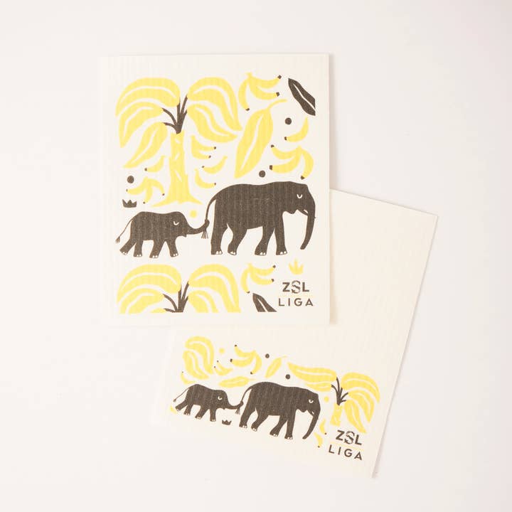 Eco vaatdoeken | Olifant & Bananen voor wholesale door LIGA