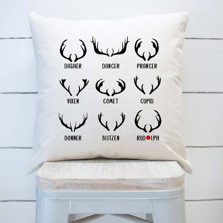 Julemandens rensdyr Vintage bondgård jul pudebetræk for engroshandel hos Rising Tide Vintage