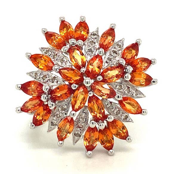 Multi Sapphire Ring i 925 Sterling Sølv - KSR 2512 for engroshandel hos Kotawala Jewels