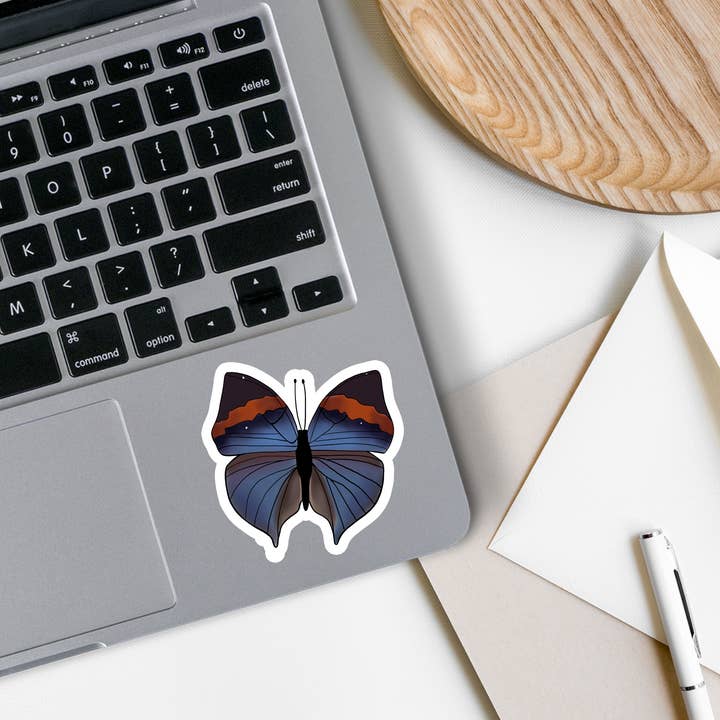 Rebel and Siren Stickers - Wholesale Sticker - Blue Butterfly | Insect | Waterproof Sticker | Holo | 2.5"1