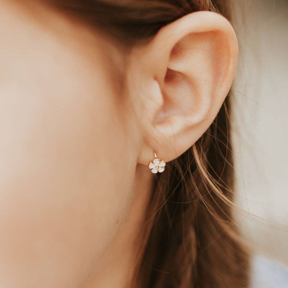 Mauve Jewelry Co. - Wholesale Huggie Earrings - Flower Mini Hoops5