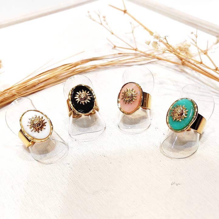 LOLO & YAYA - Wholesale Band/Stacked Ring - Ring with Oraine sunstone1