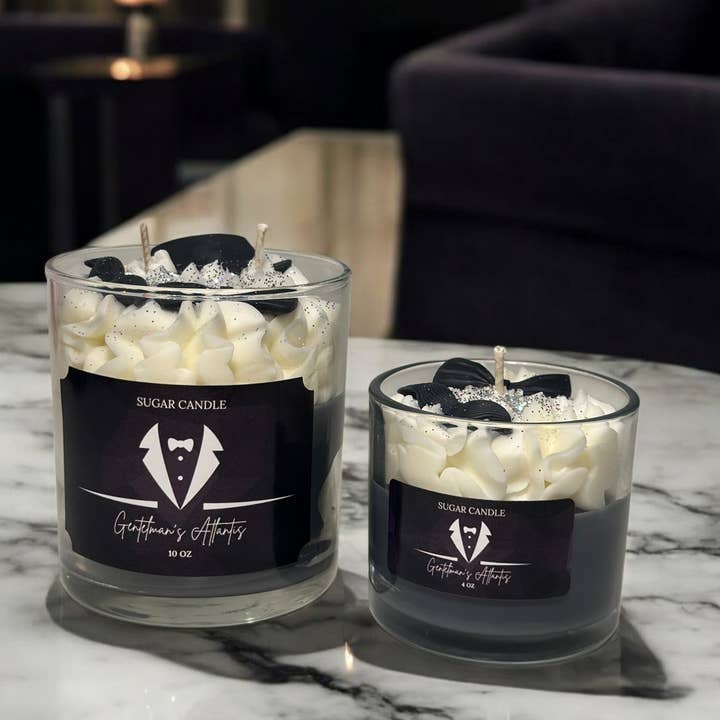 Sugar Candle - Wholesale Jar/Filled Candle - Gentlemen’s Atlantis Candle: Masculine, Soy Wax, Gift Ready5