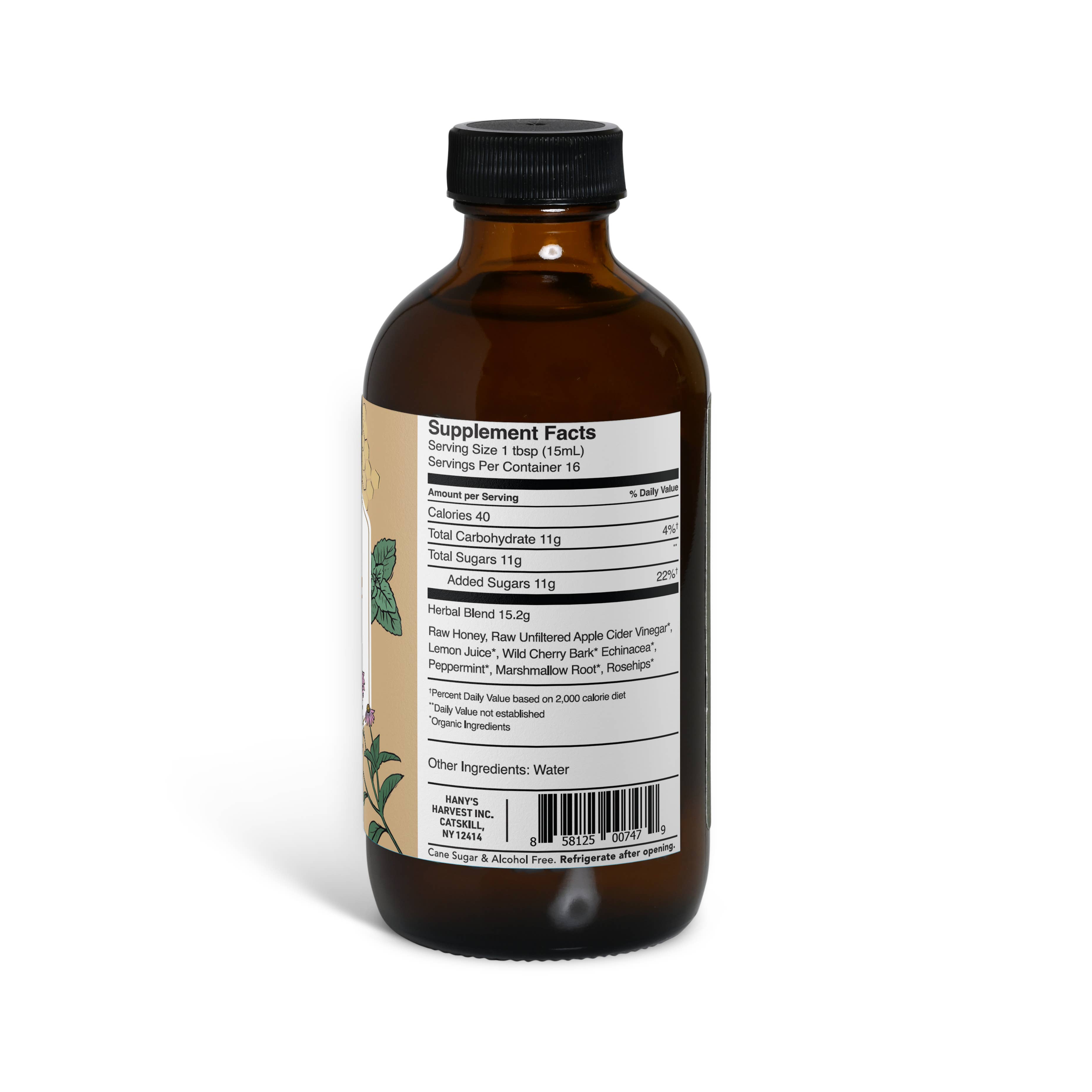 Hany's Harvest Inc - Wholesale Oral Supplement/Vitamin - Throat Soothe Herbal Syrup - Raw Honey Wellness Tonic2