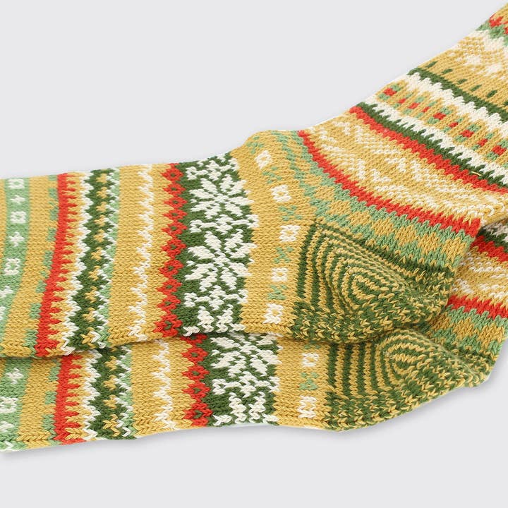 Forever England / Millie Mae – wholesale Socks – Men's – Men's Fairisle Socks Green2