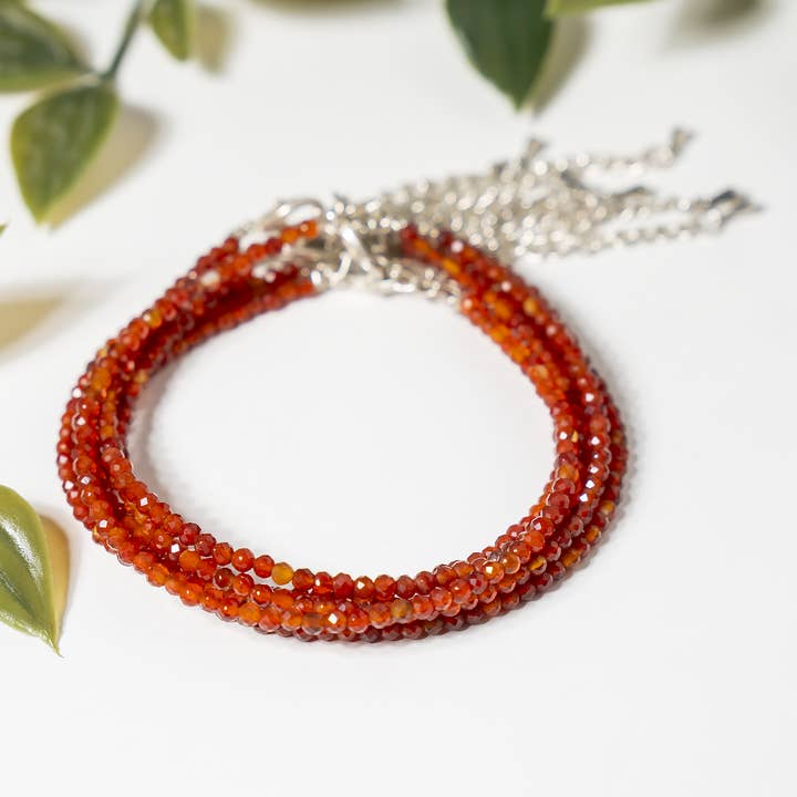 Crystal Anklet | Carnelian | Energy Healing Accessory for wholesale by Soothing Crystals